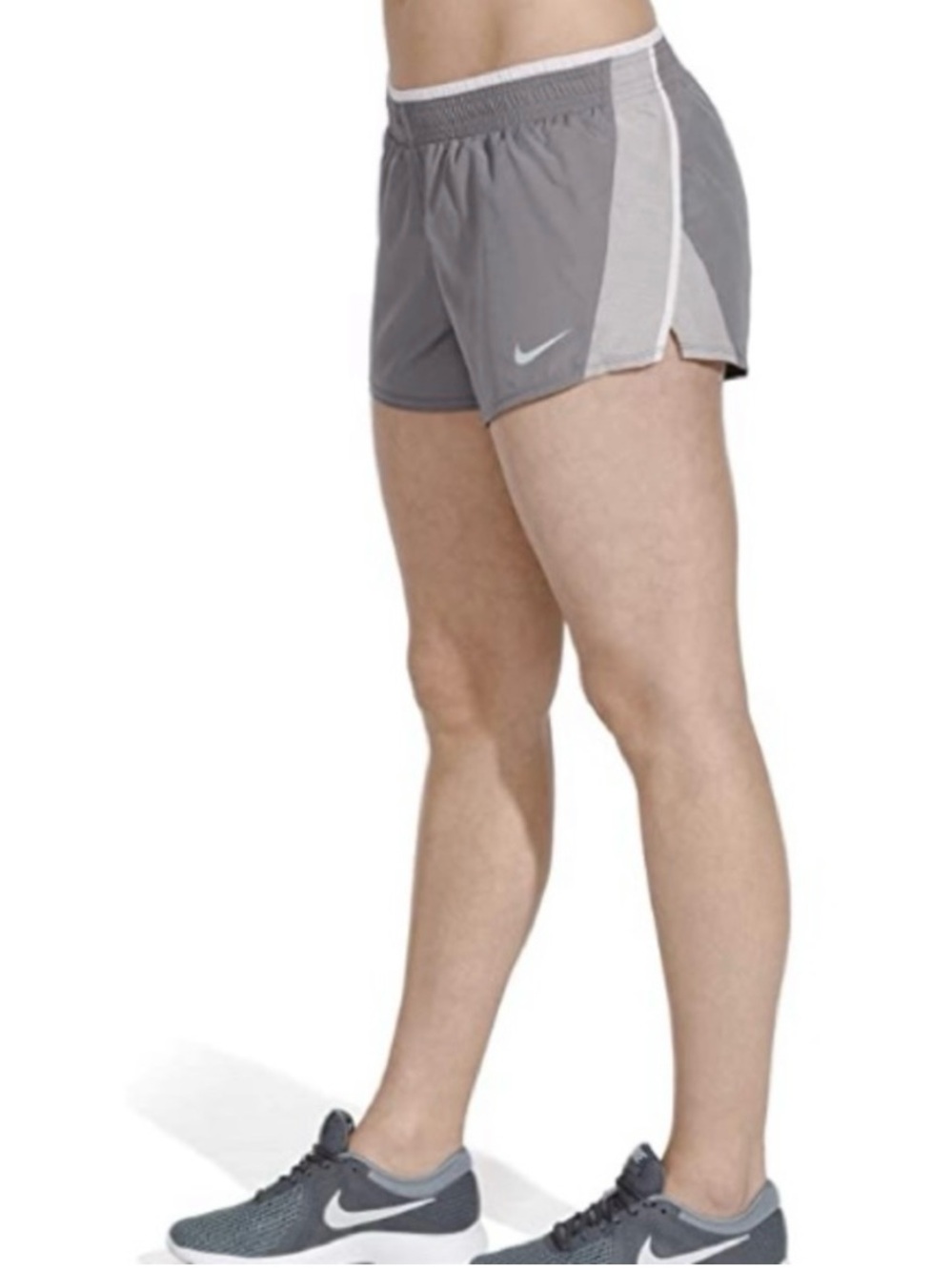 NIKE 10K Running Shorts Lined Gray Size XL